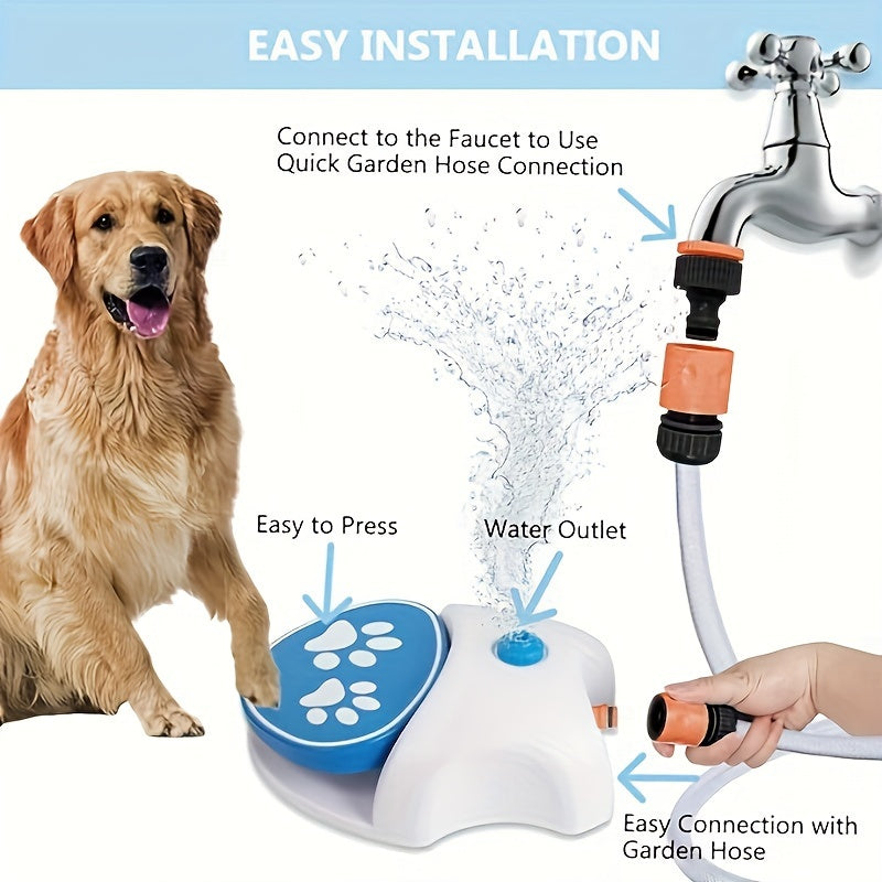 NNETM Pet Step-On Outdoor Water Fountain Toy
