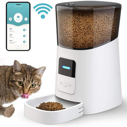 Automatic Cat Feeder WiFi Enable Smart Pet Dog Food Dispenser-0