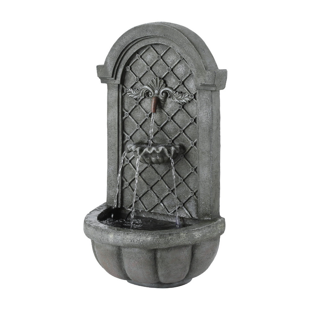 NNEDSZ Solar Fountain Water Feature Wall Mount Garden Fountains 80CM Grey-0