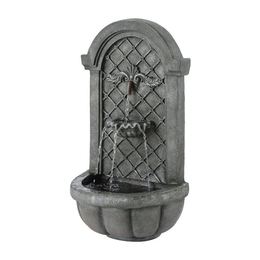 NNEDSZ Solar Fountain Water Feature Wall Mount Garden Fountains 80CM Grey-0