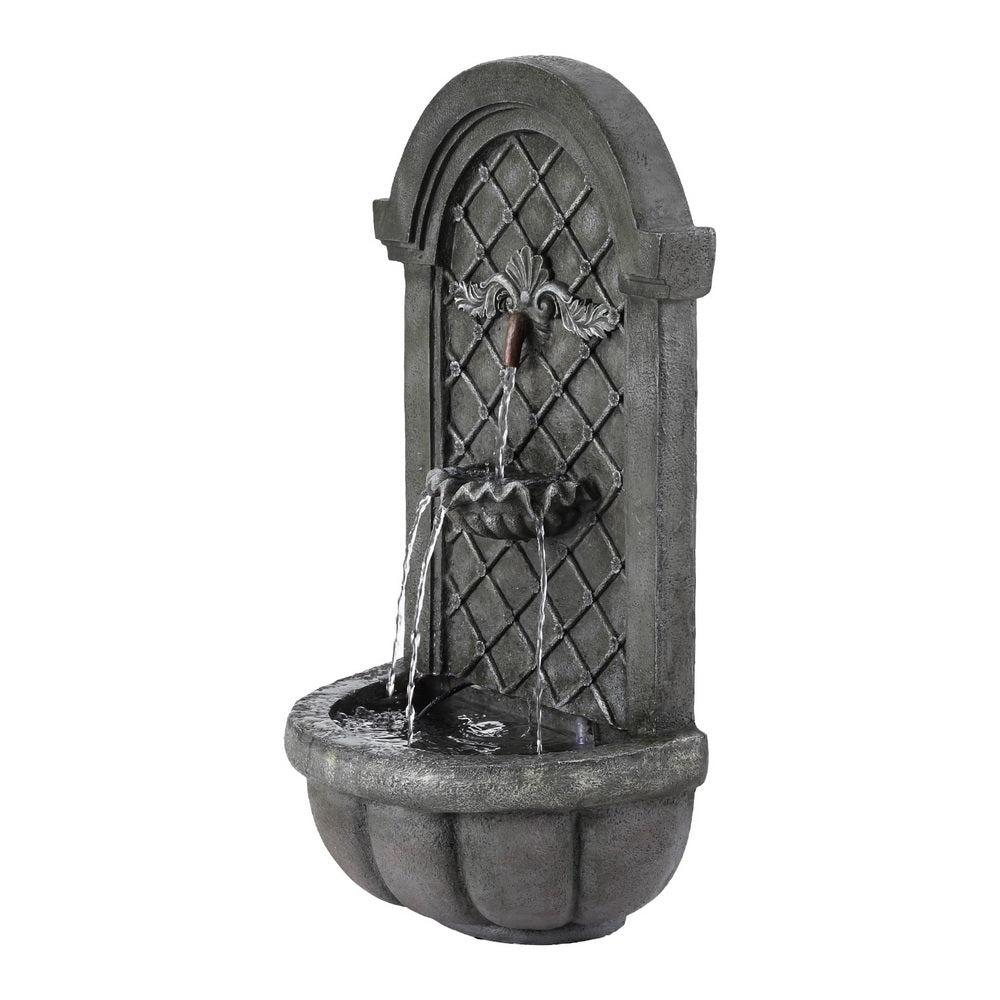NNEDSZ Solar Fountain Water Feature Wall Mount Garden Fountains 80CM Grey-2