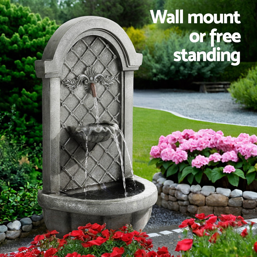 NNEDSZ Solar Fountain Water Feature Wall Mount Garden Fountains 80CM Grey-3