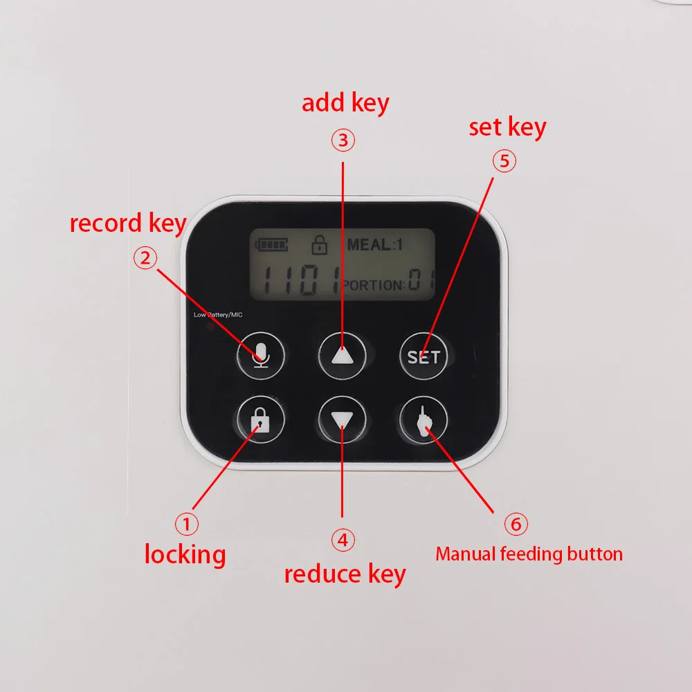 6L TuYa Wi-Fi Or Button Automatic Timmer Pet Feeder Smart Feed Dog Cat Feeder App For Pet  Voice Recorder Food Dispenser Bowl