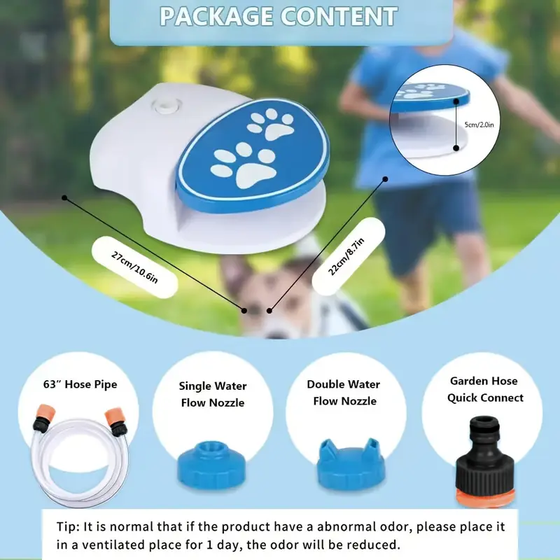NNETM Pet Step-On Outdoor Water Fountain Toy
